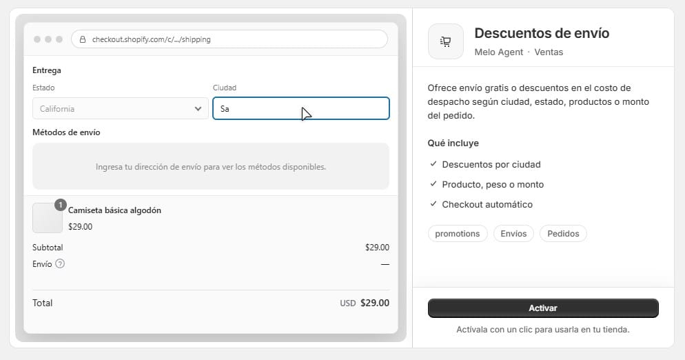 Cómo ofrecer envío gratis por comuna en Shopify Chile